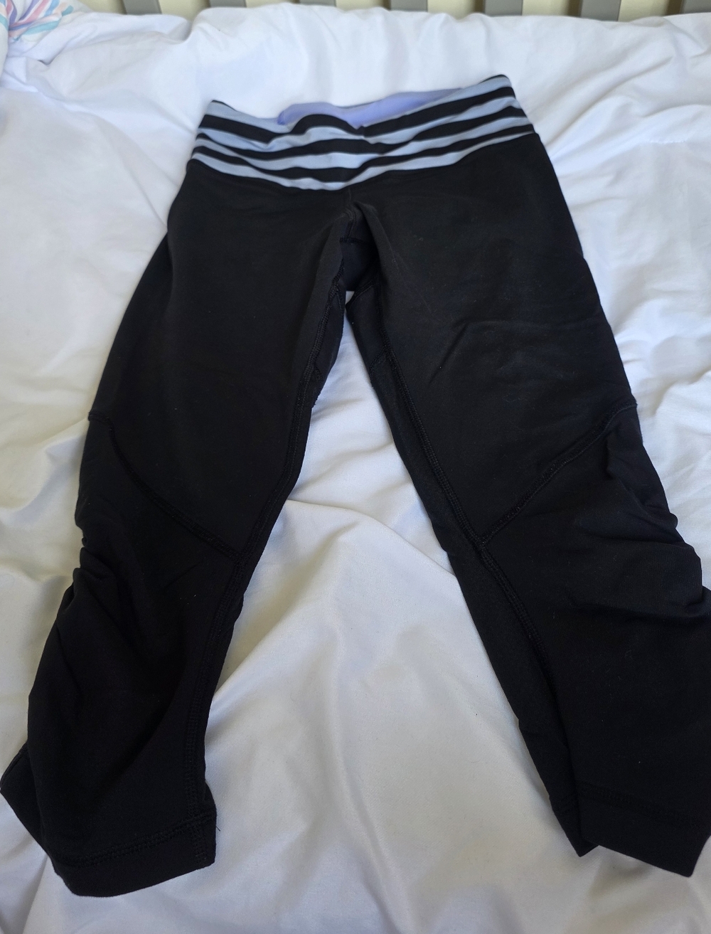 Lululemon Run For Your Life Cropped Leggings In Black Womens Size 4